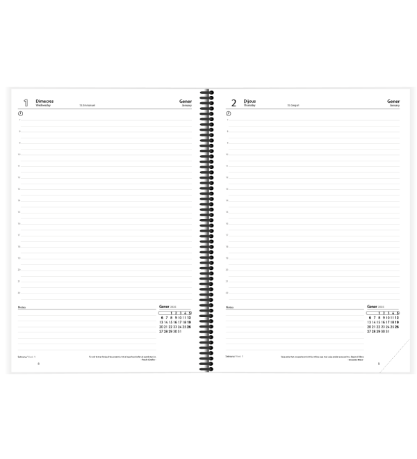 Agenda Anual A4 Dia Pàgina - Imatge 3
